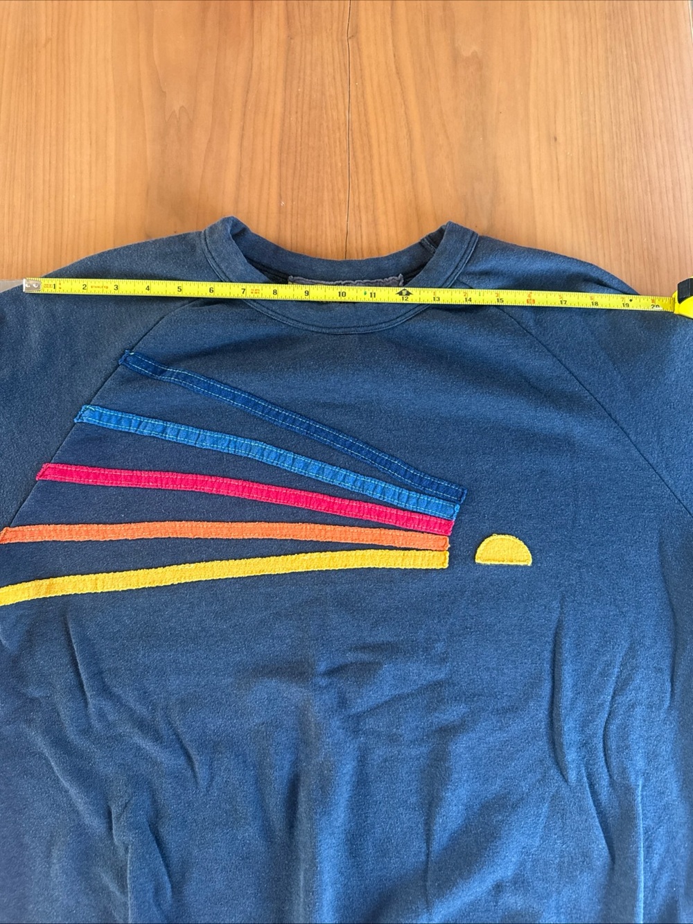 Aviator Nation Stripe Sun Navy Blue Crewneck Sweatshirt - Picture 7 of 11